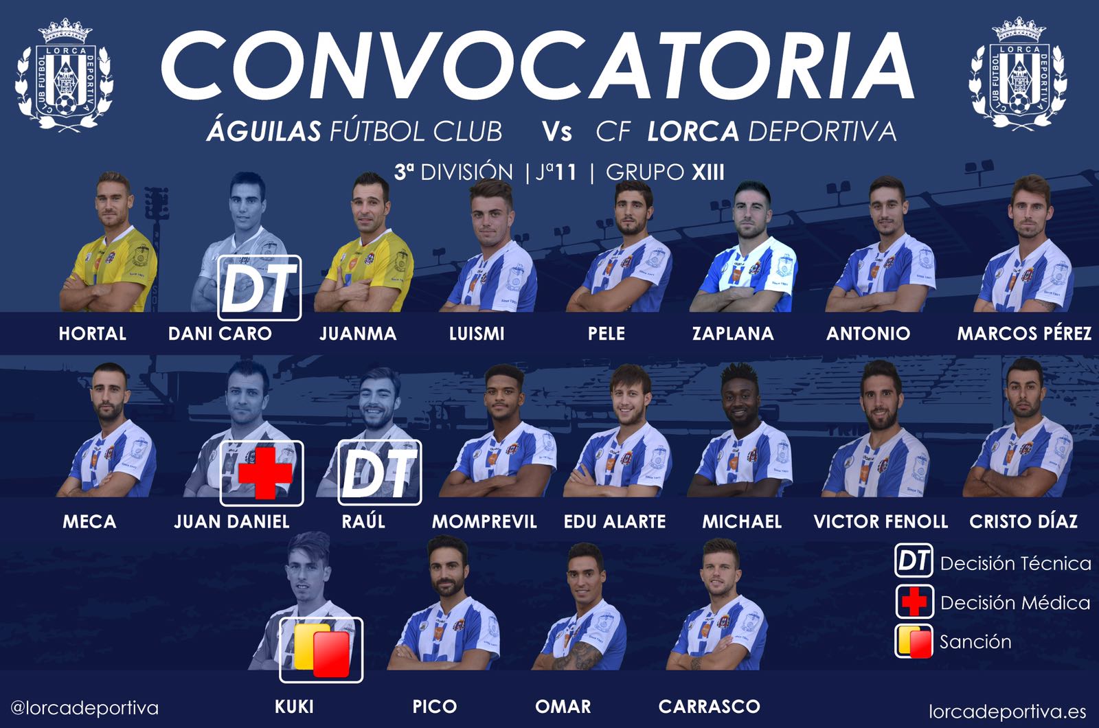 CONVOCATORIA OFICIAL: Águilas FC – Lorca Deportiva