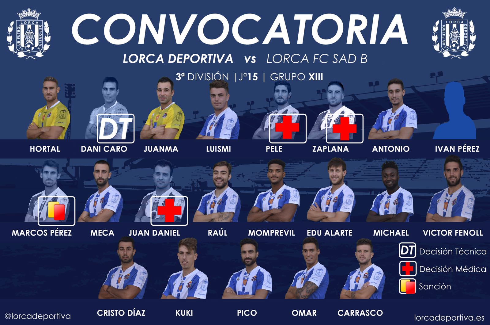 CONVOCATORIA OFICIAL: Lorca Deportiva – Lorca FC «B»