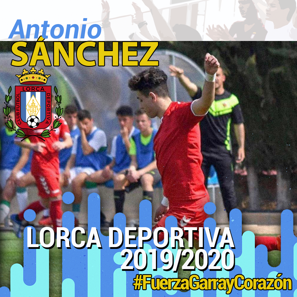 Antonio Sánchez, tercer refuerzo para el Lorca Deportiva procedente del juvenil del Lorca CFB de División de Honor