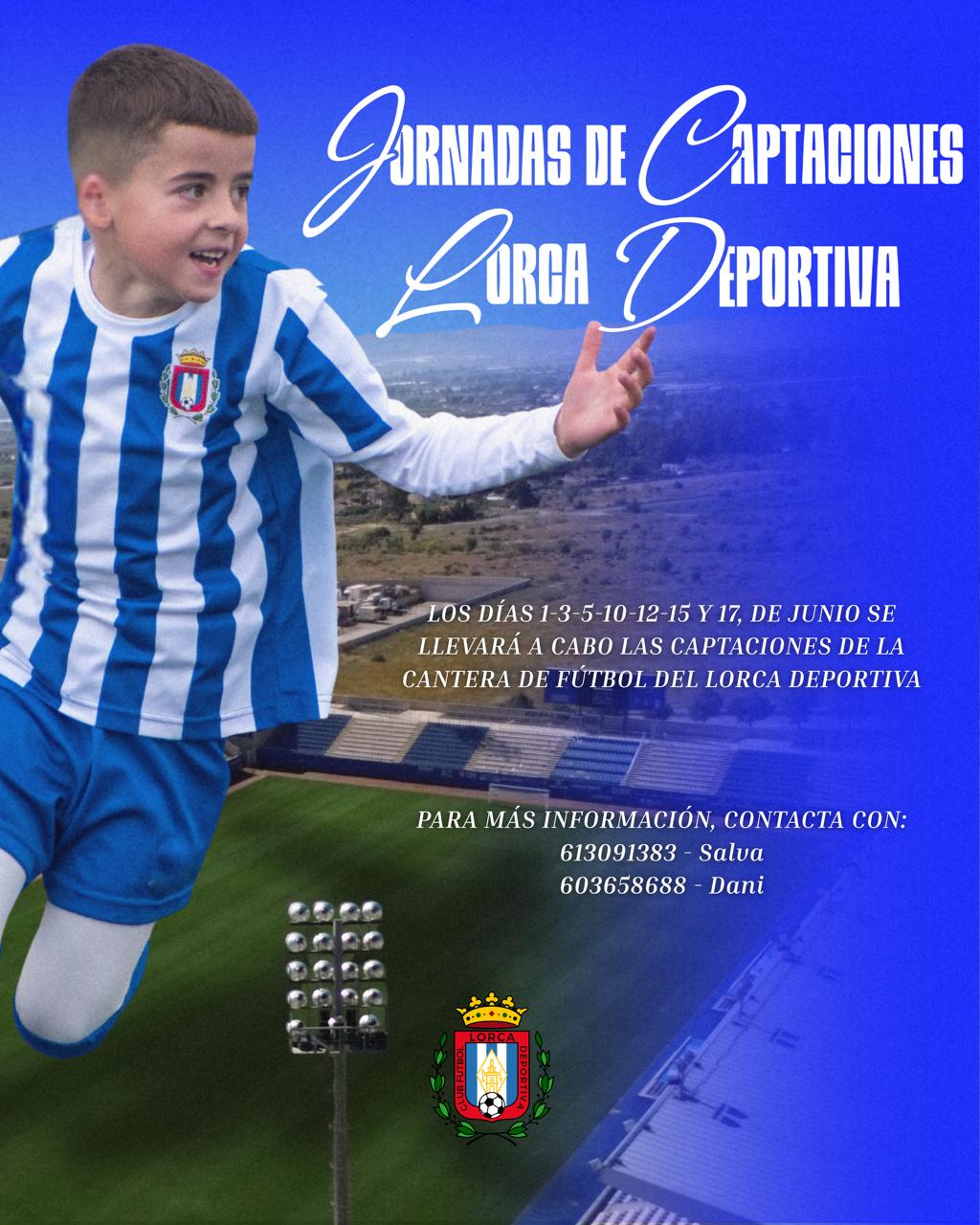 Jornadas de captación – Cantera Lorca Deportiva 2026-2027