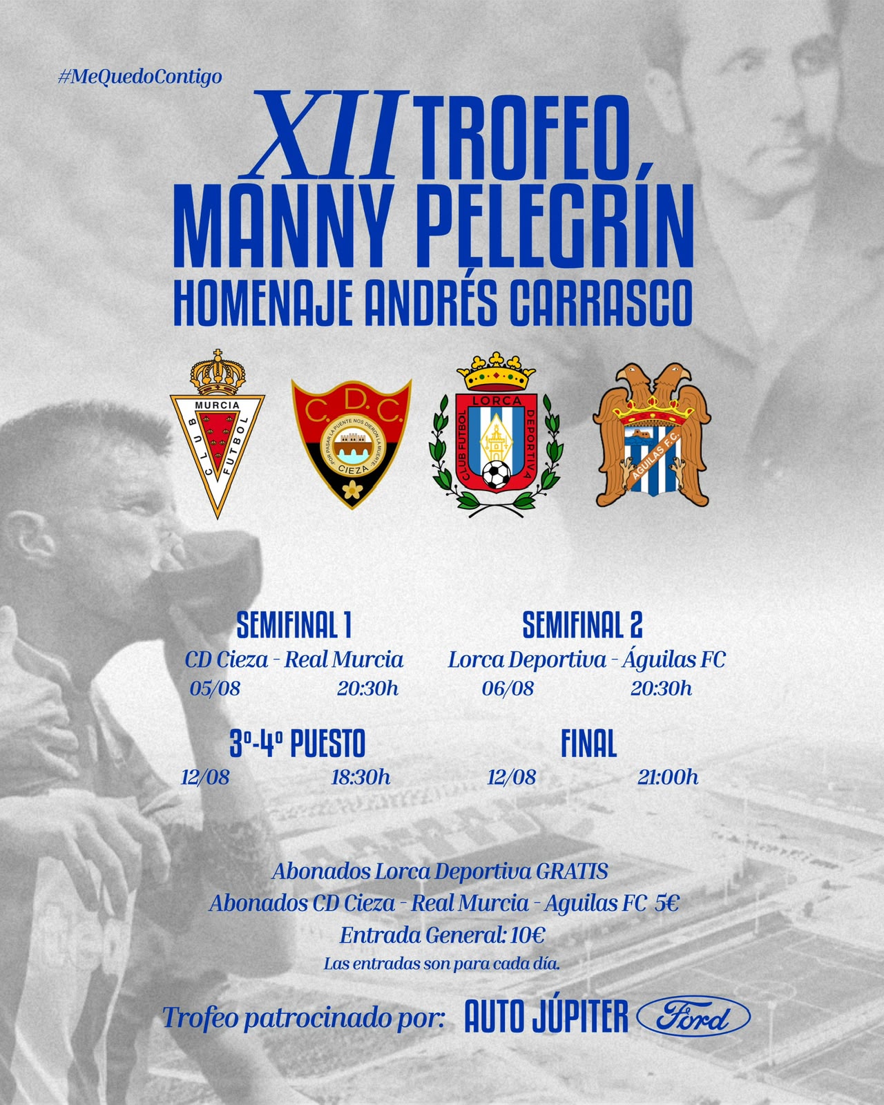 La 12ª edición del Trofeo «Manny Pelegrín» servirá de homenaje a Andrés Carrasco